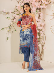 Edenrobe EWU21V2-20453 Blue Nayab Eid Collection 2022