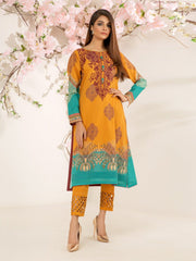 Edenrobe EWU22V2 20543 Dark Mustard Khayal Summer Lawn 2022