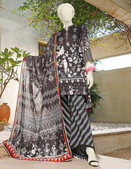 Junaid Jamshed JLAWN S-21-129 SIYAH Spring Summer 2021