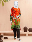 Junaid Jamshaid JJLK W JWS 3081 FB Orange Leaves   Cotton Casual Prets 2022