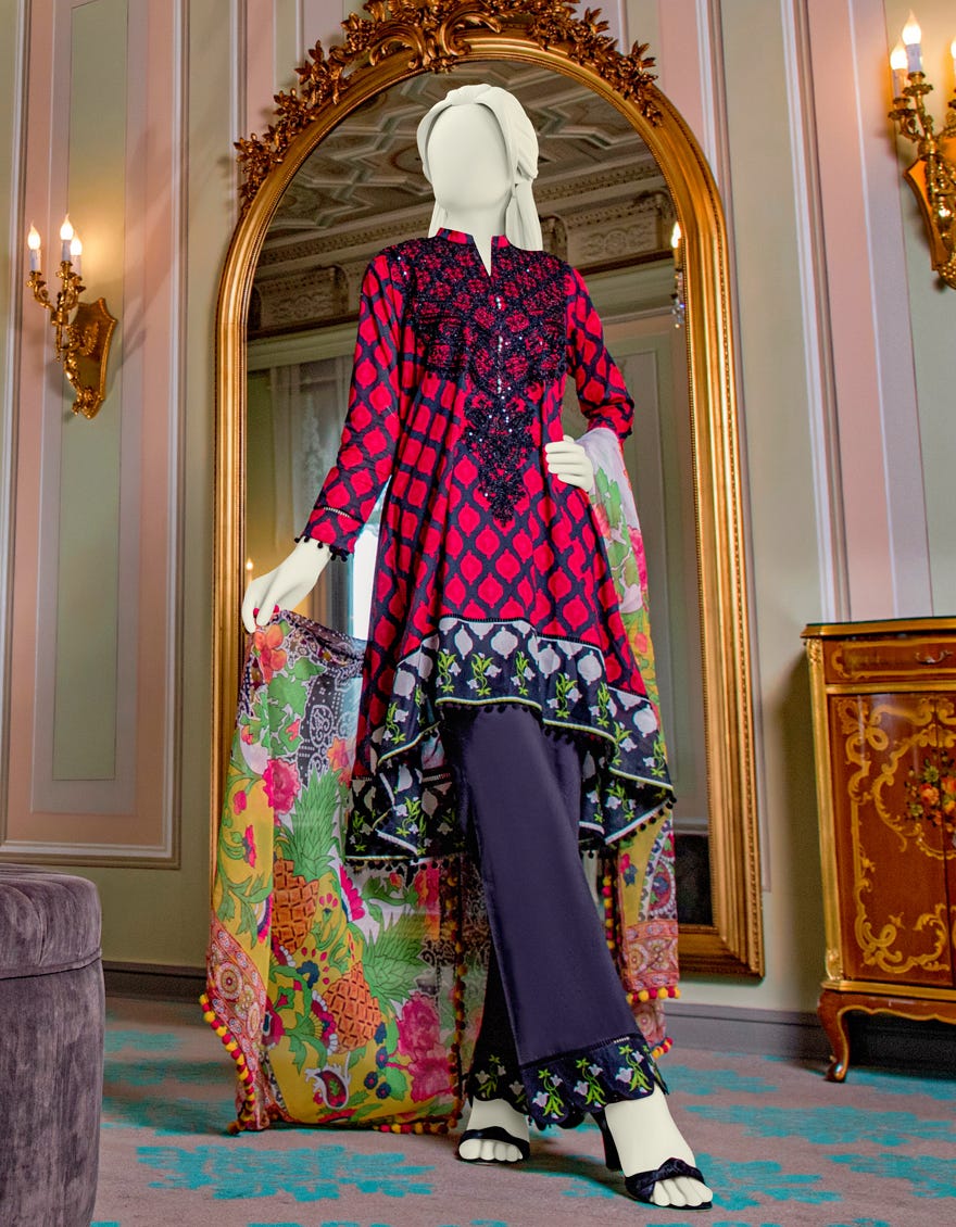 Junaid Jamshed JLAWN-S-21-710 Mirabelle Eid Collection 2021