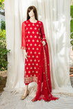 Saya Red Chiffon Stitched 3 Piece