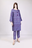 Saya Indigo Printed Zari Filment 3 Piece