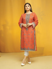 Edenrobe EWU22V1 23643 Orange  Khayal Summer Lawn 2022