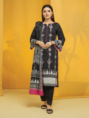 Edenrobe EWU22V1 23646 Black Khayal Summer Lawn 2022