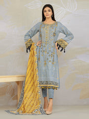 Edenrobe EWU22V1 23659 Steel Blue Khayal Summer Lawn 2022