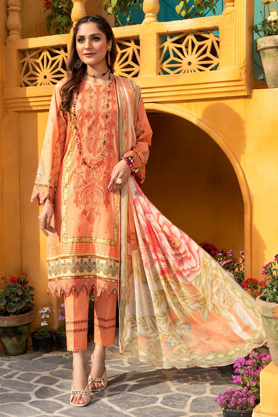 Jahanara J16-05 Peach Puff Summer Lawn Vol VI 2022