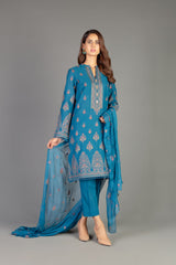 Bareeze Jaipur Bnl1208 Ferozi Dress