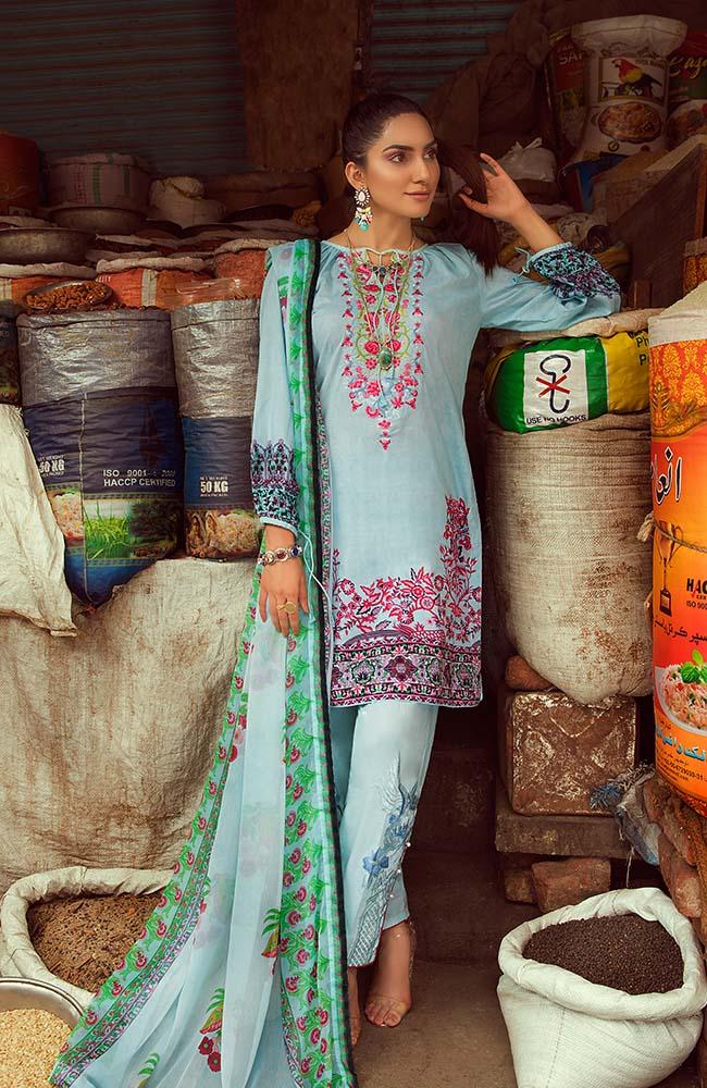 Al Zohaib RNE20-02B Rung Embroidered Collection 2020