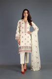 Bareeze Ethnic Bloom Ch3229 Cream Dress