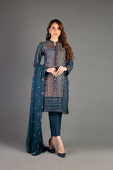 Bareeze Ethnic Legacy Ch3395 Navy Blue Dress