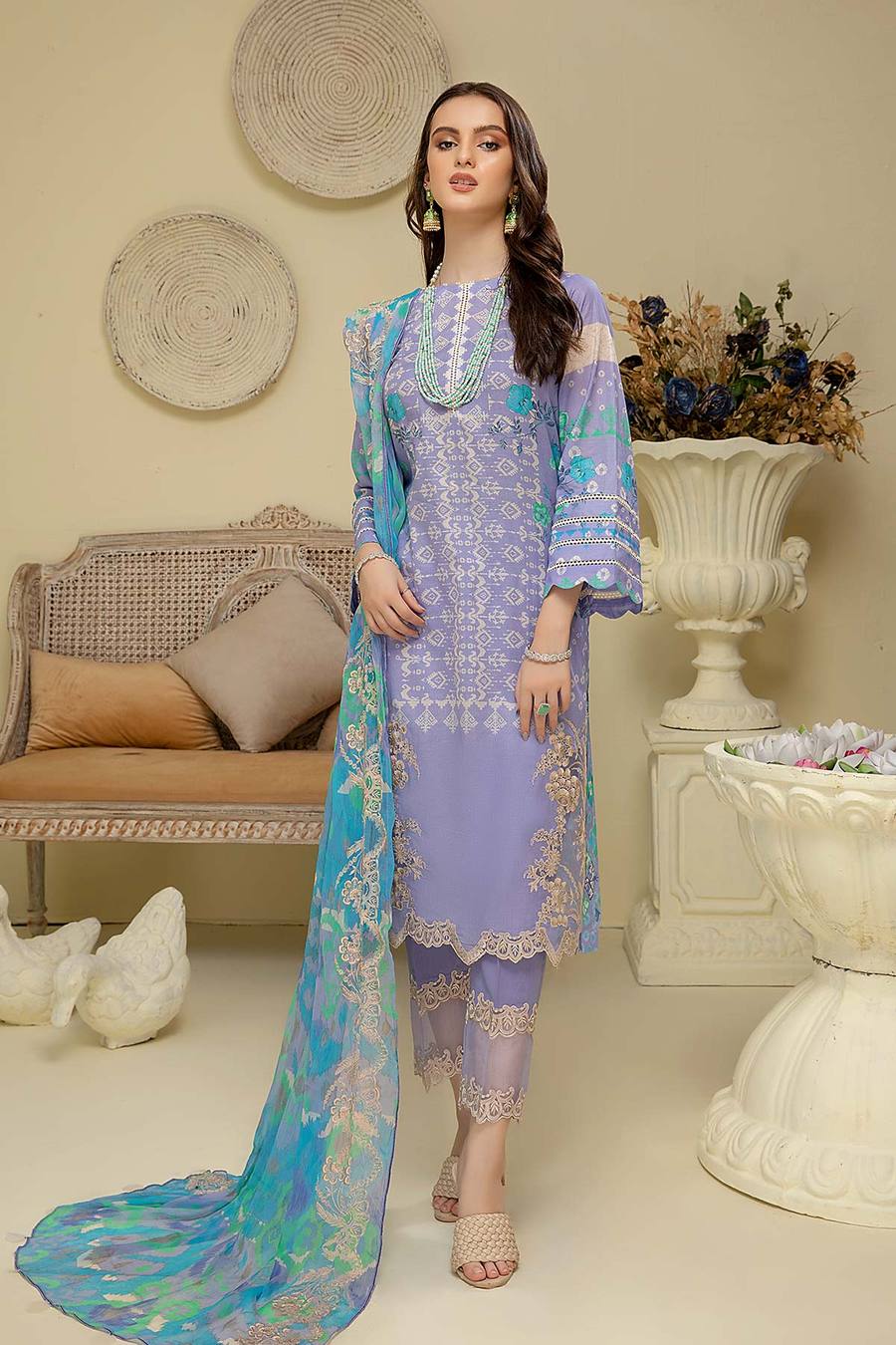 Buy Now Hazzel Charizma Beautiful Desiger Cotton Pakistani Salwar Suits  With Dupatta At Wholesaletextile.in