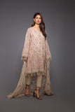 Bareeze Blanket Flower Bnl720 Beige Dress