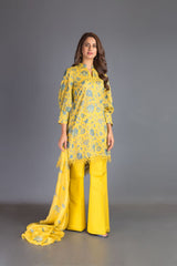 Bareeze Summer Hues Mc677 Yellow Dress