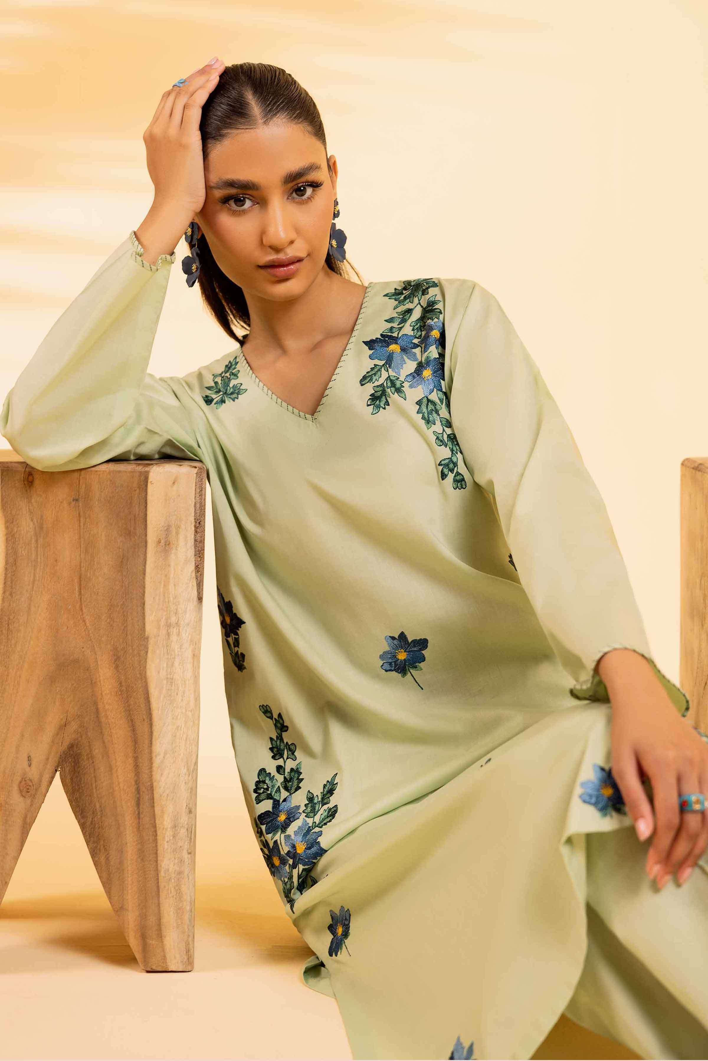 Nishat Linen 2 Piece Dyed Embroidered Suit 42401062 Summer Lawn Collec