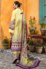 Jahanara J16-02 Canary Yellow Summer Lawn Vol VI 2022