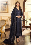 Asim Jofa Chanderi Cotton, Navy Blue Jhilmil Collection