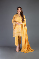 Bareeze Classic Harmony Ch3201 Yellow Dress