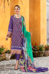 Jahanara J16-09 Indigo Summer Lawn Vol VI 2022