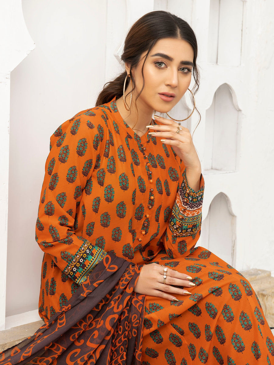 limelight orange dress Limelight Orange u1508su 2pc Summer Printed 2022 Sara Clothes