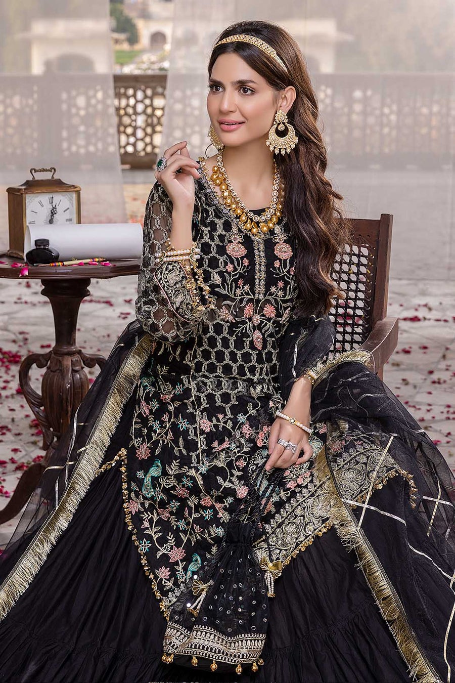 So Kamal D583 Dyed Net Luxury Winter 2022 Sara Clothes So Kamal D583 Dyed Net Luxury Winter 2022 Sara Clothes