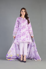 Bareeze Printed Pr73 Purple Dress