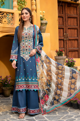 Jahanara J16-11 Midnight Blue Summer Lawn Vol VI 2022