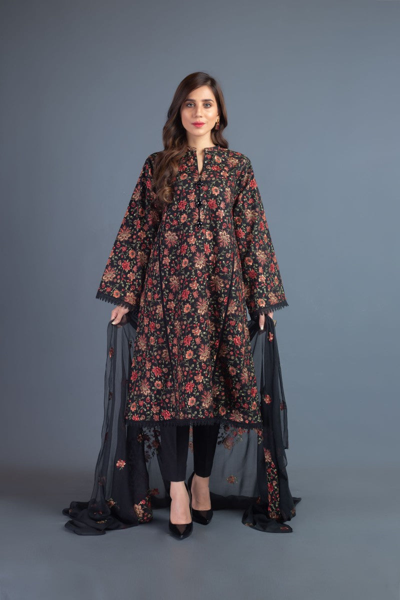Bareeze Royal Classic Design Bnl829 Black Dress – Sara Clothes