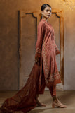 Dhanak DA 2075 Rust Embroidered Kurta With Dupatta Festive Signature & Luxury Statements