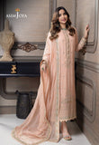 Asim Jofa Chiffon, Peach Jhilmil Collection