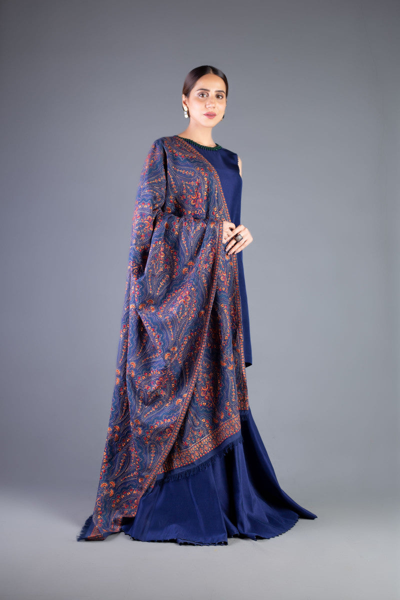 Bareeze Ethnic Vista Shawl Ch3357 Navy Blue Shawl Dress Sara Clothes Bareeze Ethnic Vista Shawl Ch3357 Navy Blue Shawl Dress Sara Clothes