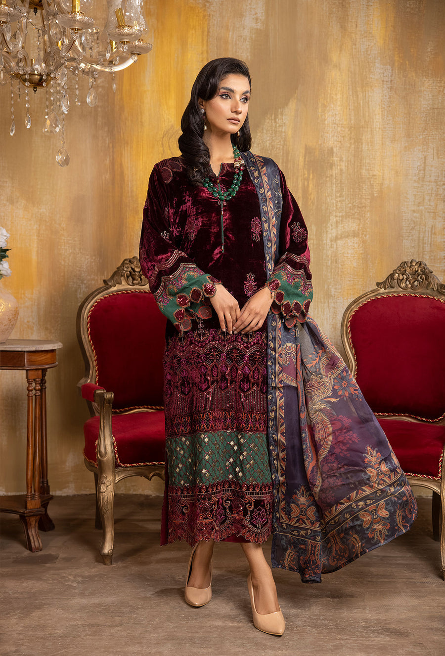 Libas Design Adan Libas Design # 5458 Velvet Formal Collection 2 – Sara Clothes