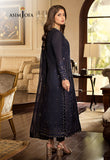 Asim Jofa Chanderi Cotton, Navy Blue Jhilmil Collection