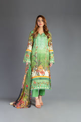 Bareeze Printed Pr903 Green Dress