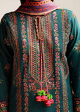 Hussain Rehar Teal Winter Shawl Khaddar Collection