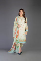 Bareeze Printed Pr933 Light Green Dress