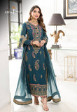 Asim Jofa Chanderi Cotton, Peacock Green Jhilmil Collection