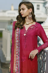 Noor By Saadia Asad D4-Rosa Eid Handwork Schiffli Laserkari