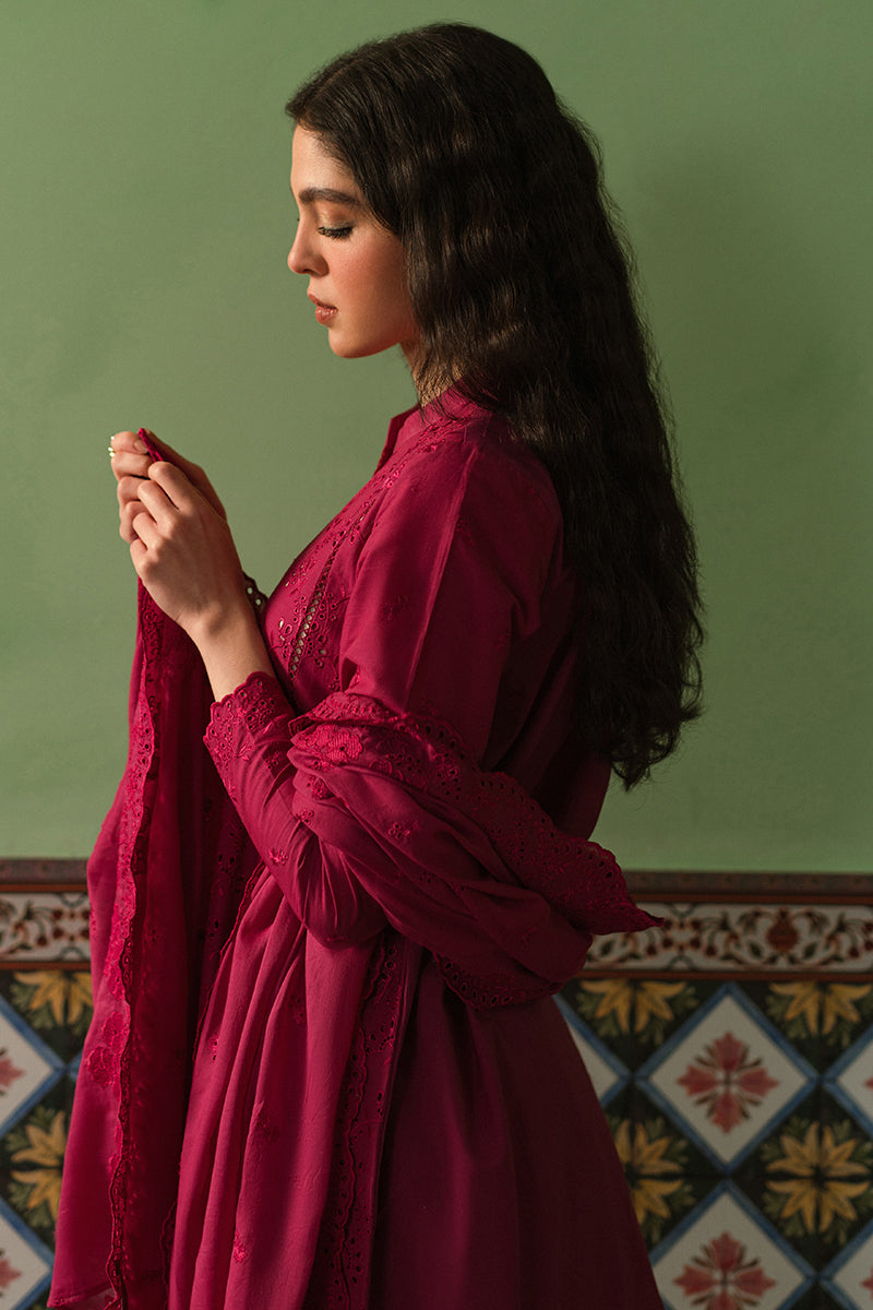 red lawn dress Petite Studio's Clarabel Cotton Midi Dress in Red