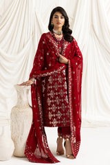 Alizeh 02A-Alara(Red) Dua Chiffon Collection