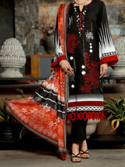 Almirah Black Jaquard ALP-3PS-1389 Festive Collection 2022