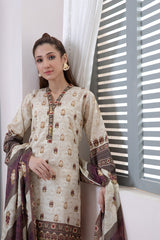 Bonanza Satrangi Cream Lawn Suit Ask222p05 Eid Pret 2022