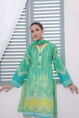 Bonanza Satrangi Teal Lawn Suit Ask222p09 Eid Pret 2022