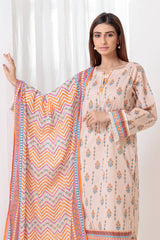 Bonanza Satrangi Fawn Lawn Suit Ask222p13 Eid Pret 2022