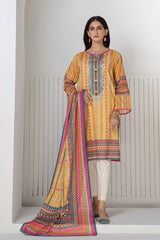 Bonanza Satrangi Yellow Lawn Suit Ask222p15 Eid Pret 2022