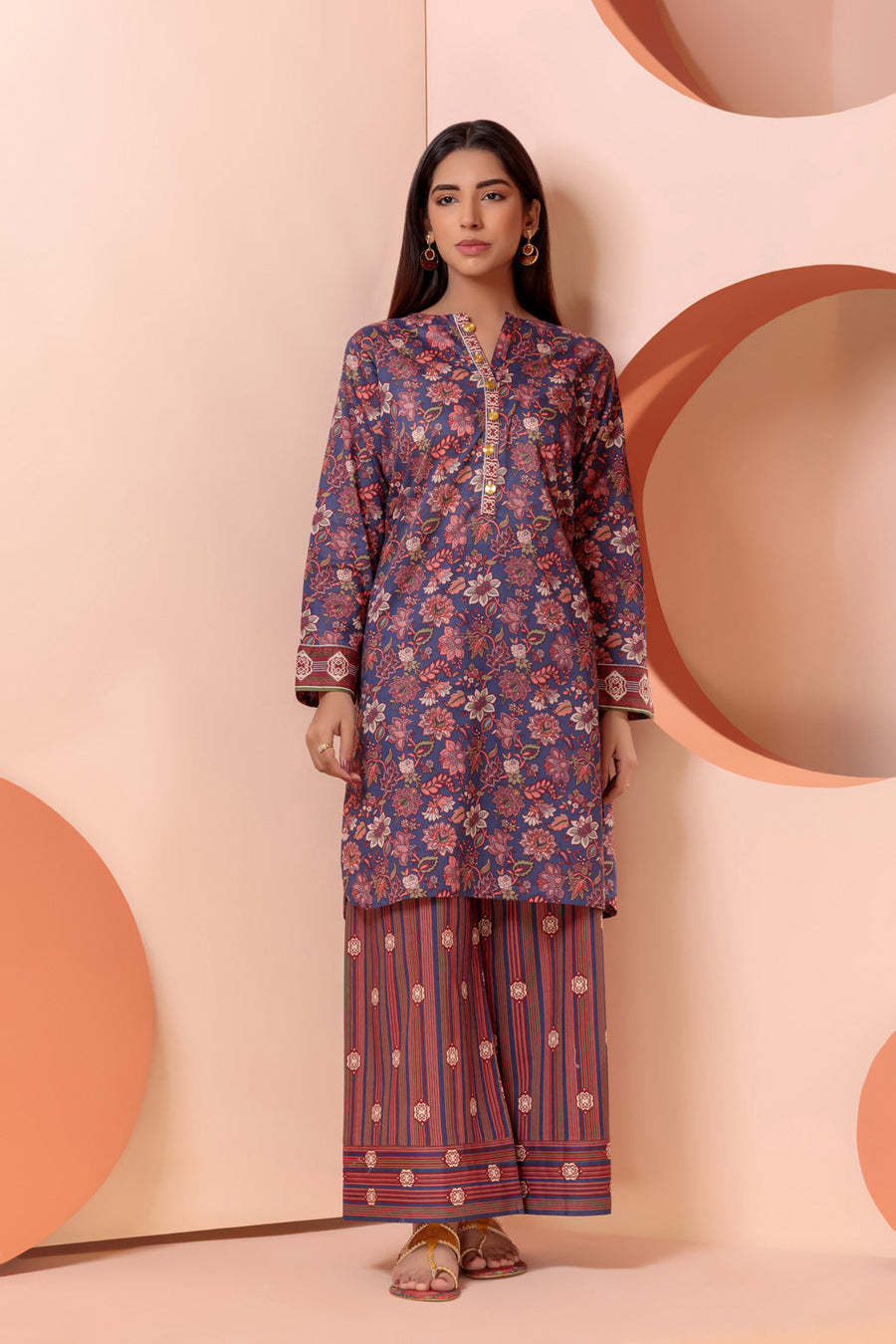 Bonanza Satrangi Blue Lawn Suit Ask222p17 Eid Pret 2022