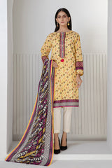 Bonanza Satrangi Yellow Lawn Suit Ask222p18 Eid Pret 2022