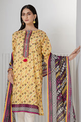 Bonanza Satrangi Yellow Lawn Suit Ask222p18 Eid Pret 2022