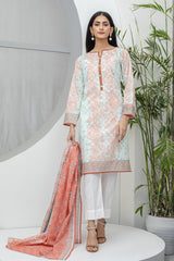 Bonanza Satrangi Mint Green Lawn Suit Ask223p08 Eid Pret 2022