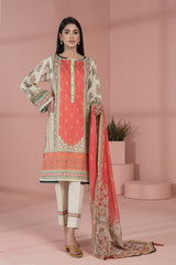 Bonanza Satrangi Orange Lawn Suit Ask223p12 Eid Pret 2022